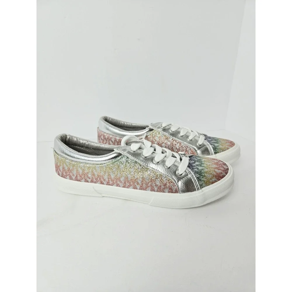 Michael Kors Ima‎ Celestia Silver Rainbow Size 5 womens glitter